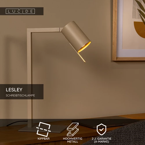 Lucide LESLEY - Schreibtischlampe - 1xGU10 - Taupe - USP